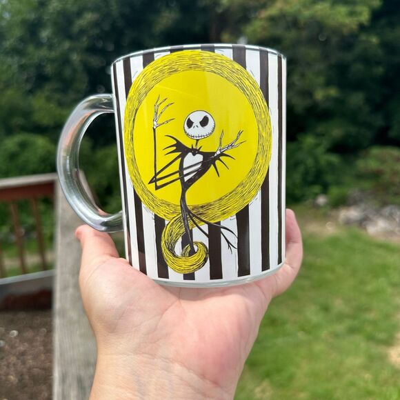 NEW Disney Jack Double Sides Nightmare Before Xmas Glass Mug - Picture 3 of 3